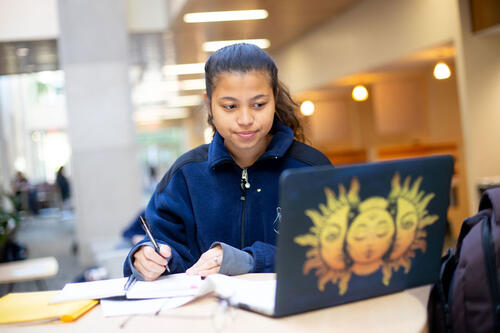 student with laptop