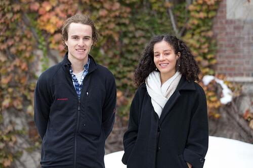 Gilman award winners Nicholas Cancalosi-Dean and Carolina Fernandez