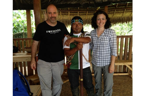 Karleen West with leader of an Amazon group and Todd Eisenstadt Karleen West with leader of an Amazon group and Todd Eisenstadt