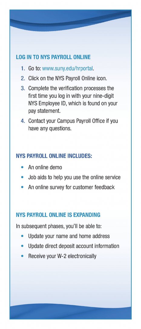 New York State Online Payroll Infographic.