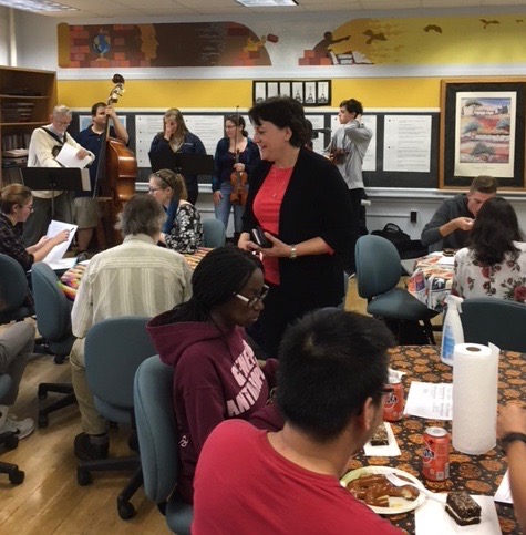 Dr. Klima enjoying Oktoberfest with the students