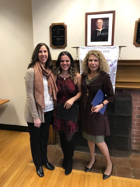 Dr. Bernard, Ermelinda M., Dr. McEwen at Phi Sigma Iota Induction