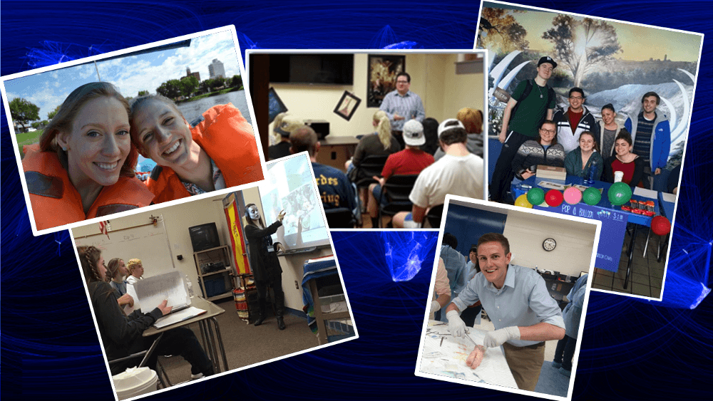 Photo collage of study abroad students