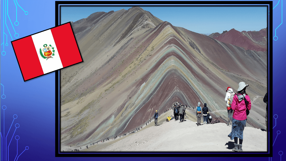 Malcolm C. in the `Montaña de Siete Colores`, Cusco, Peru