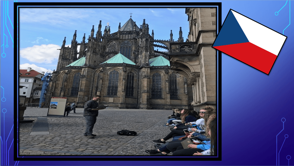 The outdoor classroom at the Prague castle, Czech Republic.