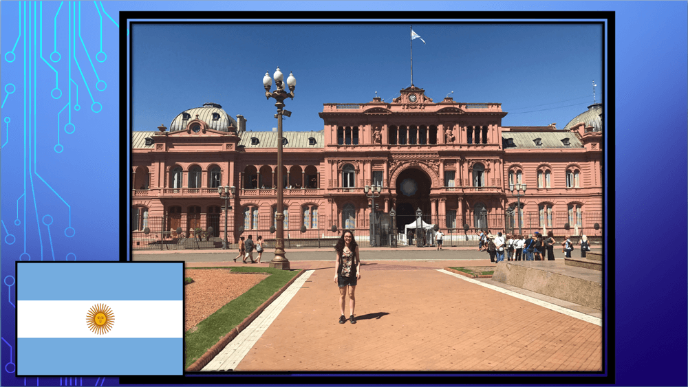Kazmira Pitzrick, in the Pink house “La Casa Rosada” Argentina 