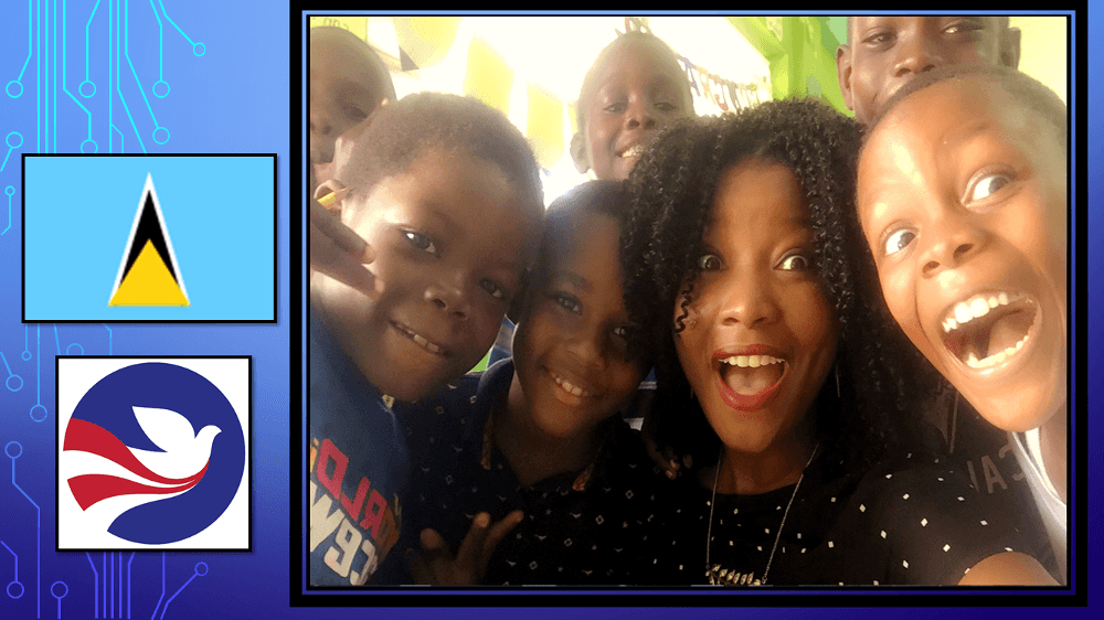 Cladia P. who just finished two years with the Peace Corps in St. Lucia 