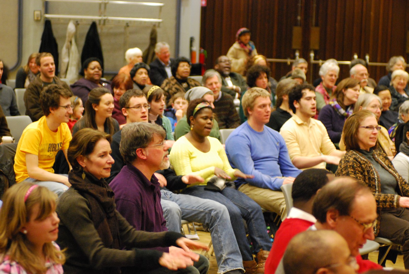 Another photo of Crowd listening to speaker