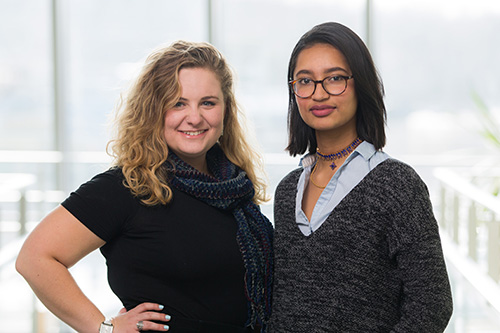 Isabel Owen (left), Thasfia Chowdhury