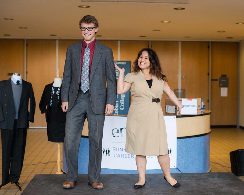 Students modeling at Encore Career Closet's Fashion Show