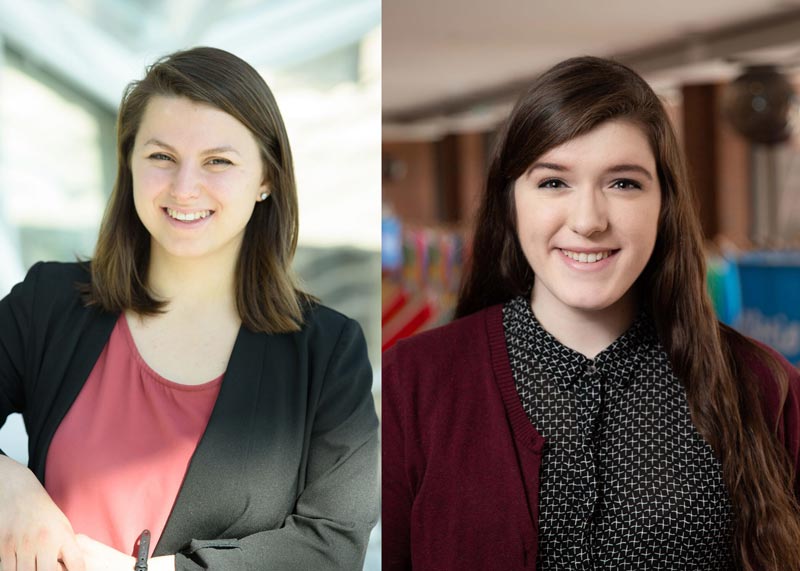 Janine Rossi '18 and Kelsey Kwandrans '19