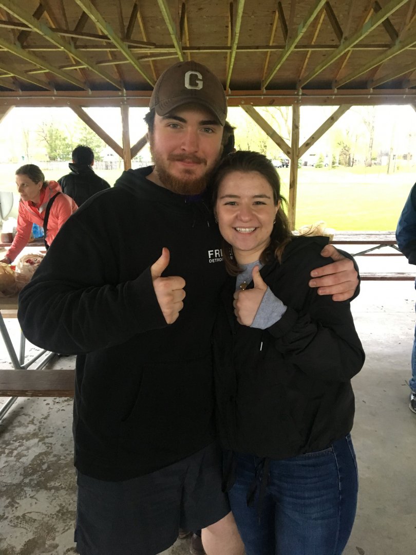 PRISM Math Club: Two students giving a thumbs up