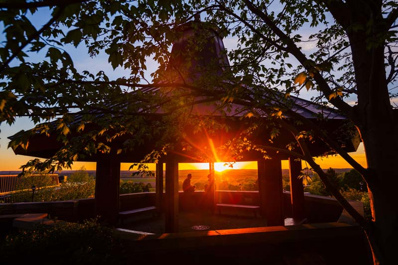 Geneseo campus sunset