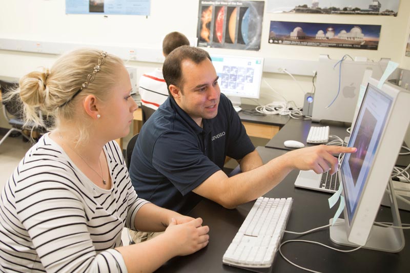 Aaron Steinhauer in astronomy lab