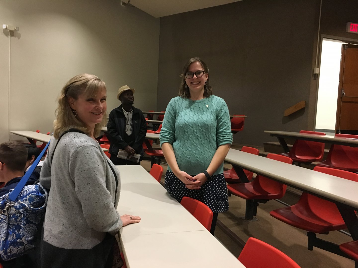 Erinn with Profs. Adabra & Fredericks