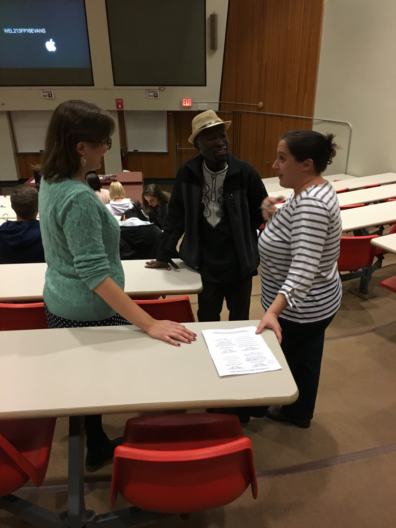 Erinn with Profs. Adabra & Fredericks