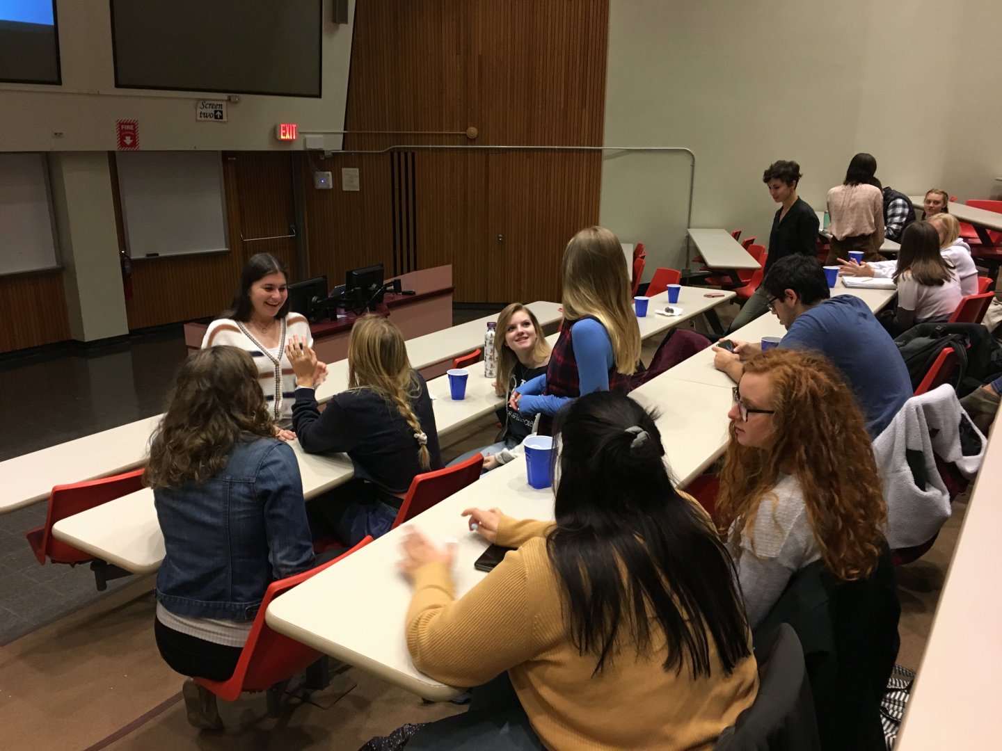 Students attend Erinn’s presentation