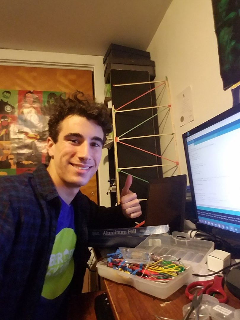 Kevin at the electronics bench