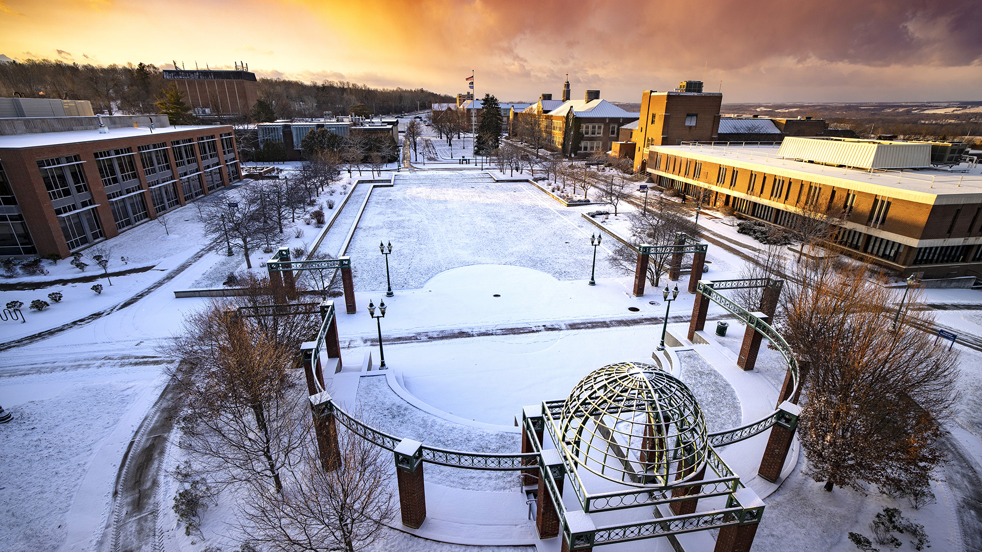 the green during winter