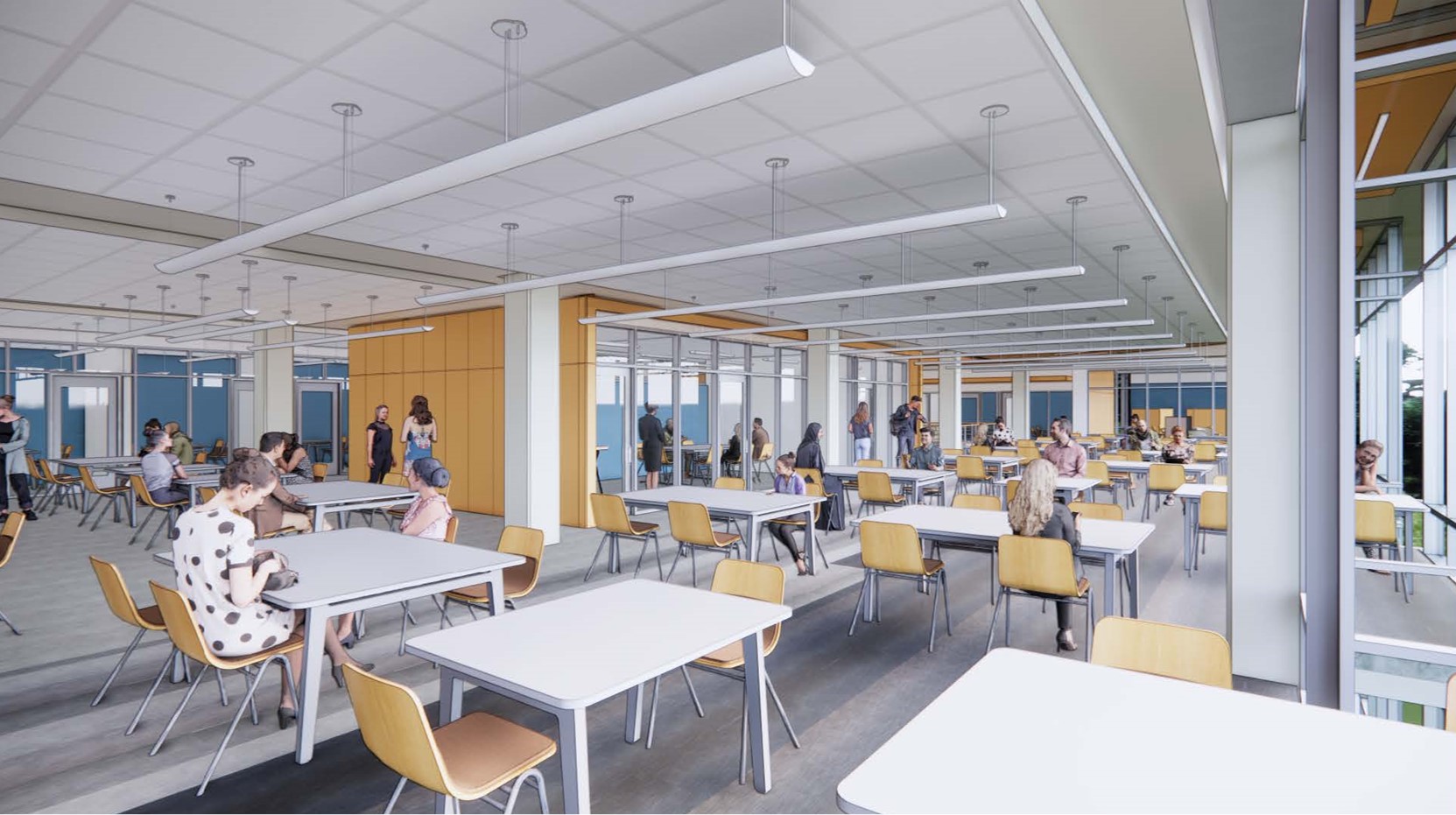 Milne Architectural Rendering Open Seating Area