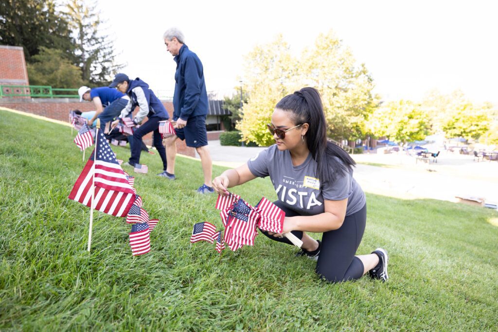 Gazebo 9/11 flag display