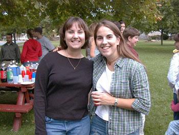 Smiling biology students