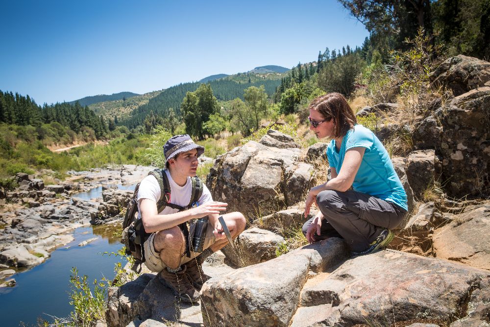 Students discussing their findings.