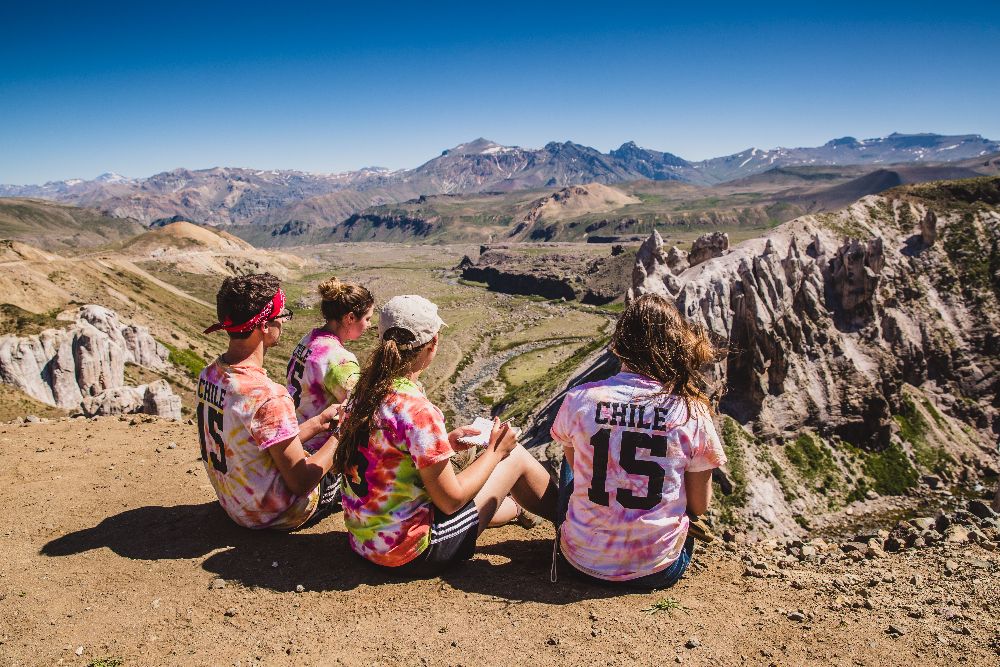 Students enjoying the view.