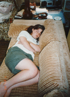 A member of Geneseo's Nuclear Research group, taking a nap.