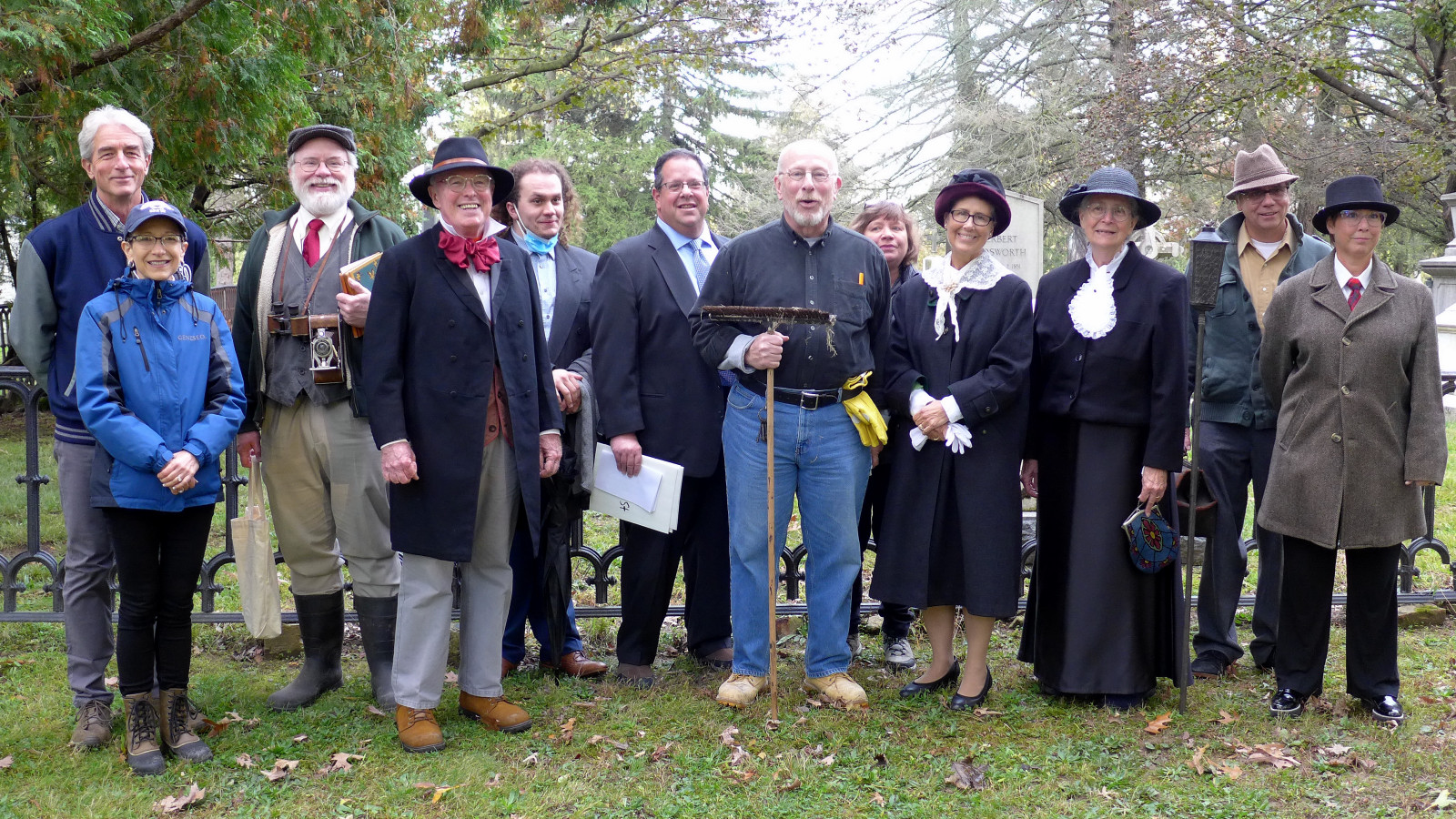 community members dressed as historic people