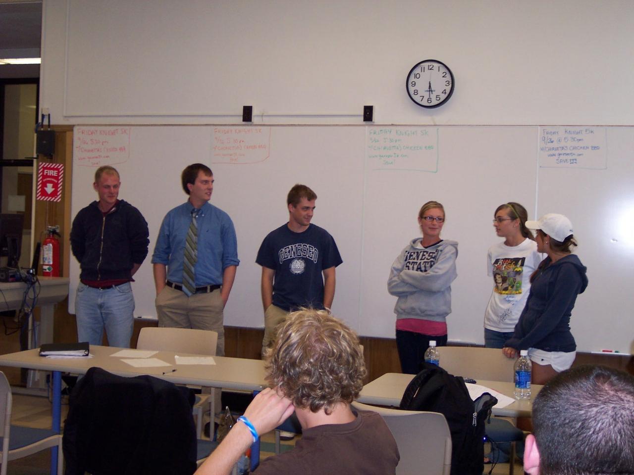 PRISM Math Club: Students sit and smile during speaker