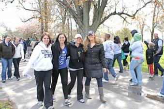 Greek Members and Order of Omega Members at a Syracuse Autism Awareness Walk in May 2012