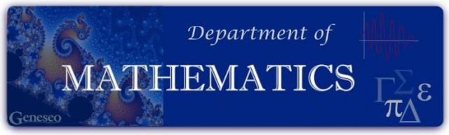 Department of Mathematics