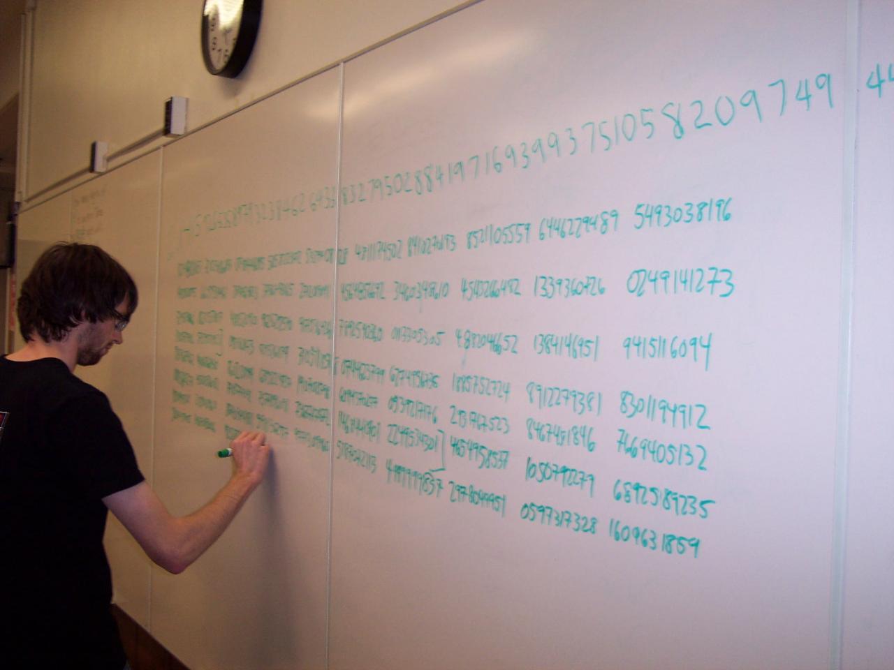 PRISM Math Club: Student grabs plate in front of food spread