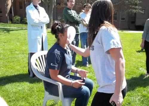 professor getting pied