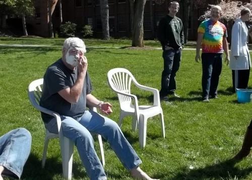 professor after getting pied