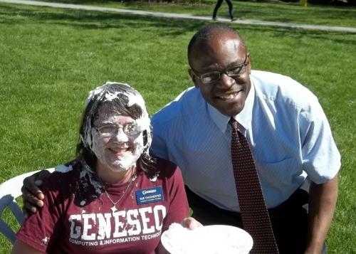 professor and pied professor posing