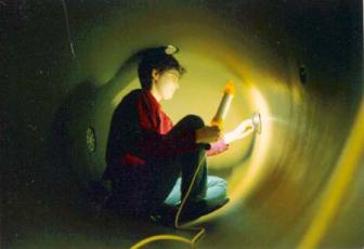 Student working in lab