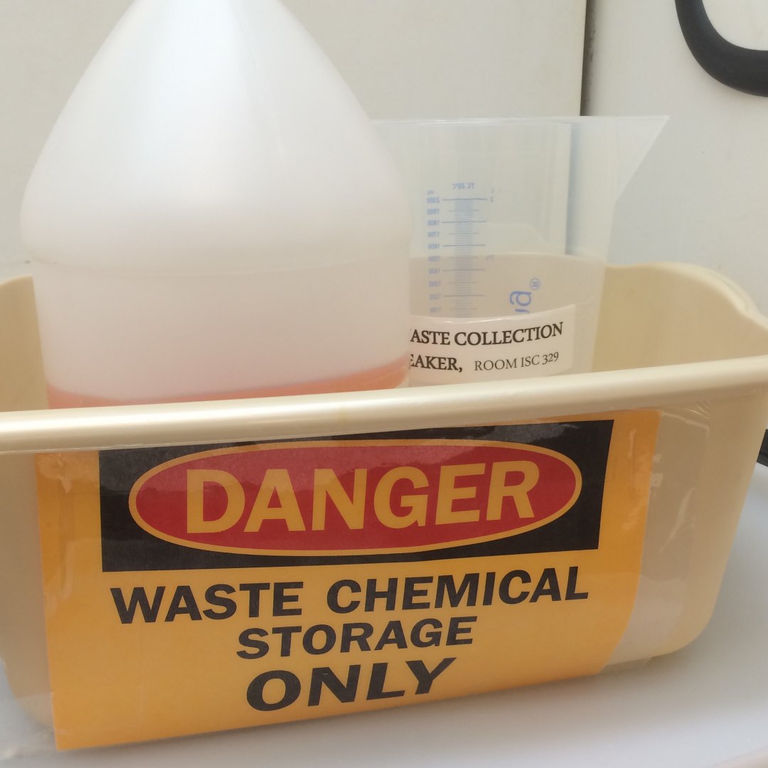 Danger: Waste Chemical Storage Only