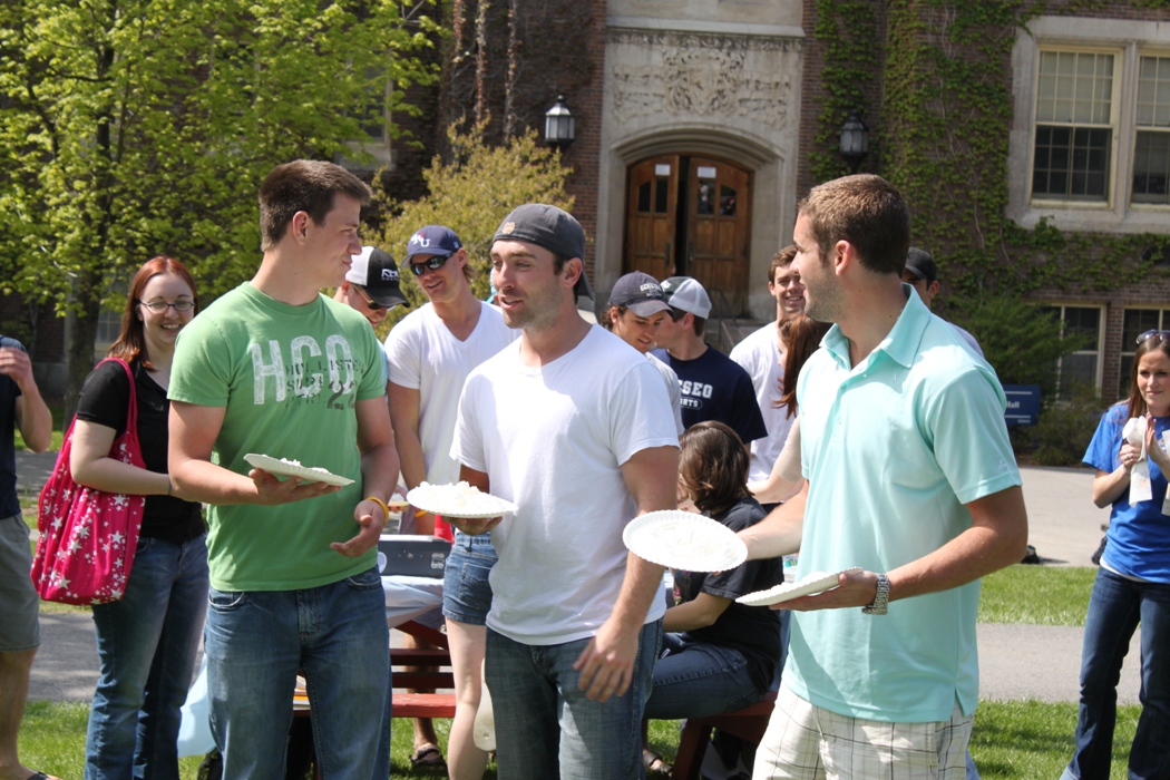 Pi in the face for autism event: student hits teacher in the face with pie