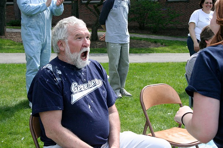gary towsley being pied in the face