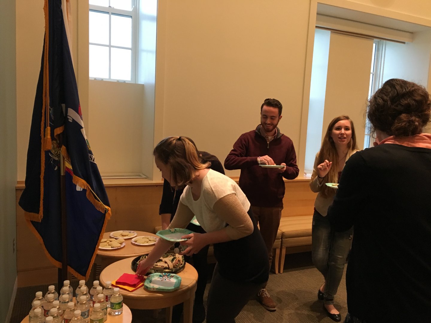 Maggie, Trevis, and Callista at Pi Delta Phi Inductions