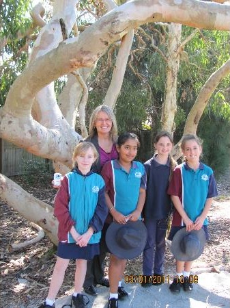 A Student Teacher and a group of students.
