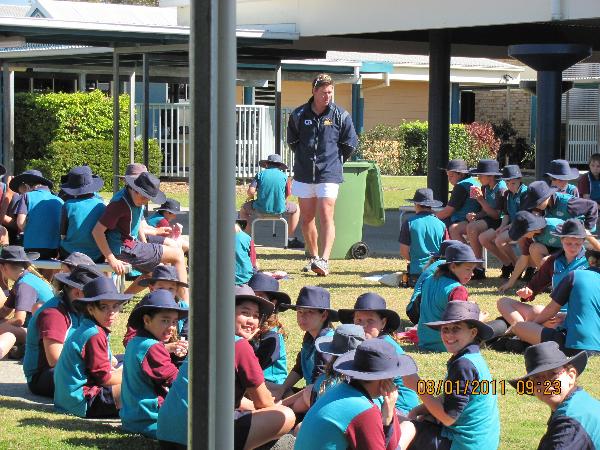 Student Teaching outdoors.