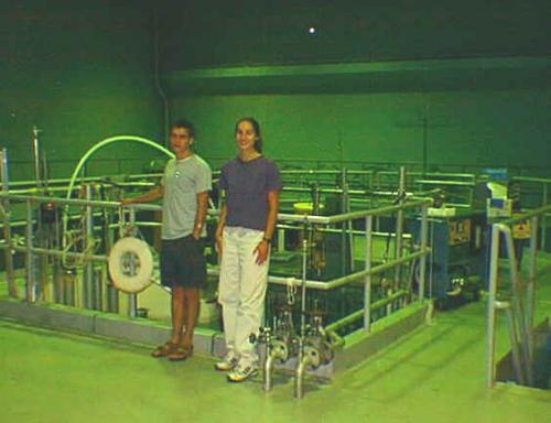 Heather and Joel at the reactor pool.