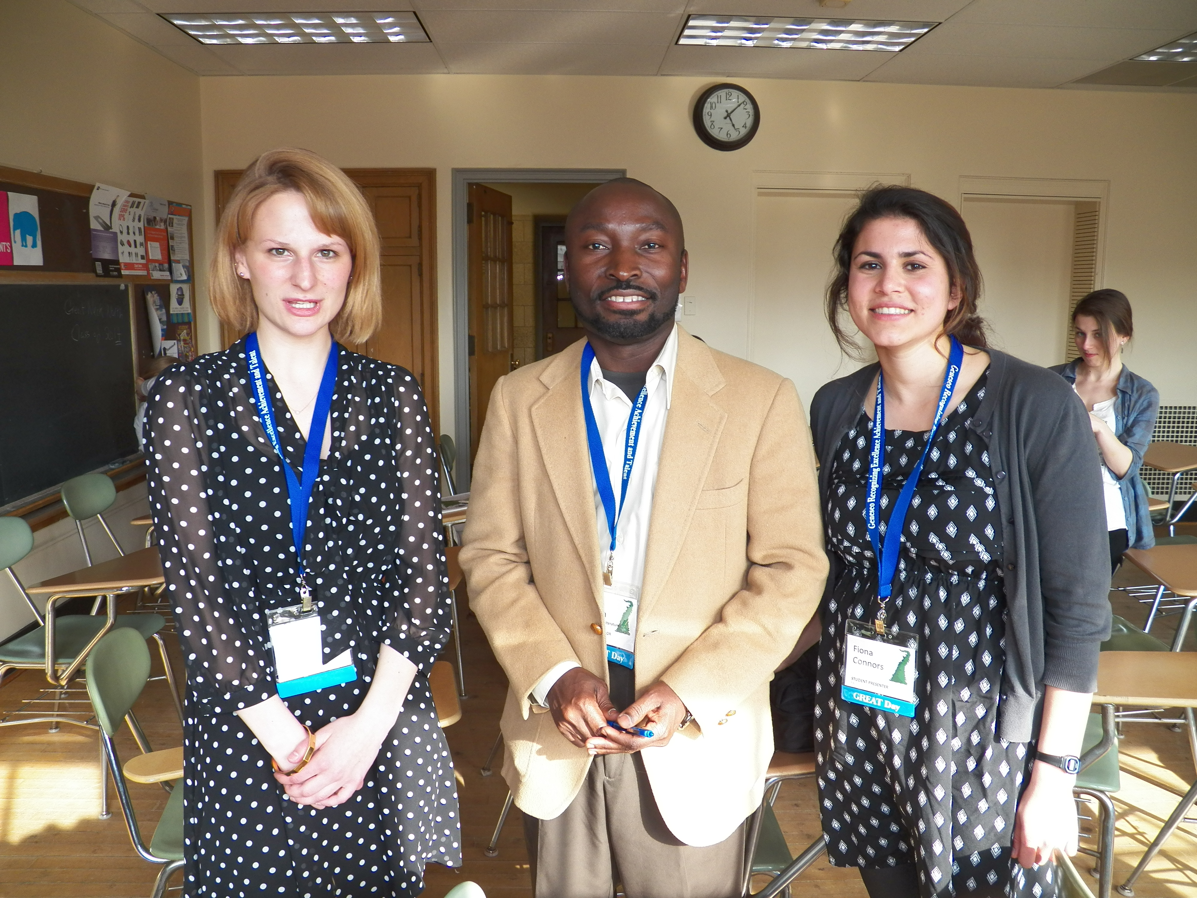 Photo of Dr. Adabra and two students research mentees