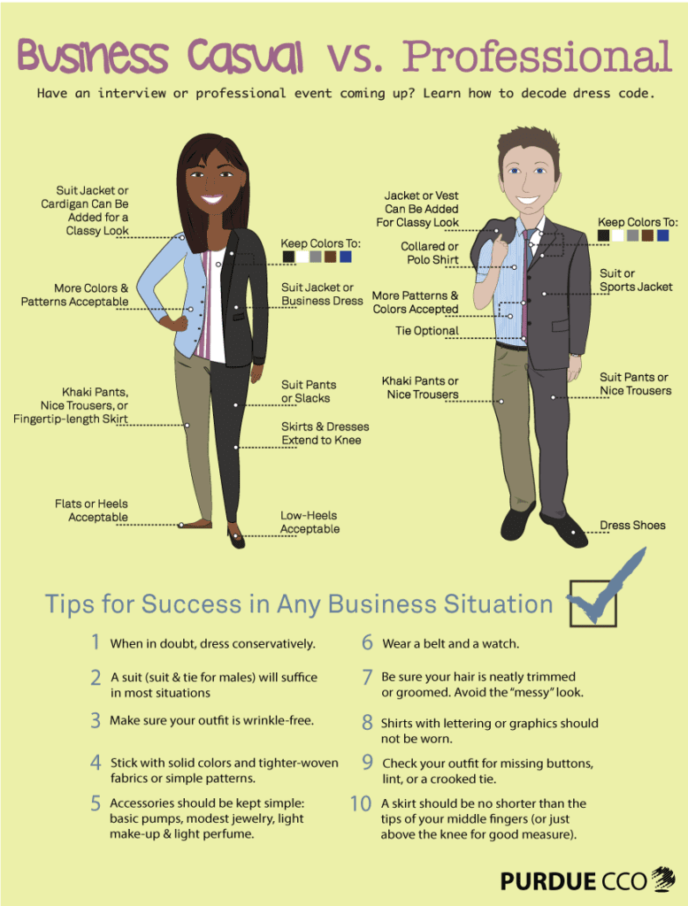 business casual vs professional dress