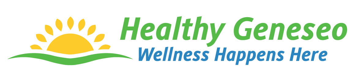 Graphic with yellow sun over green wave - text to right of graphic says 