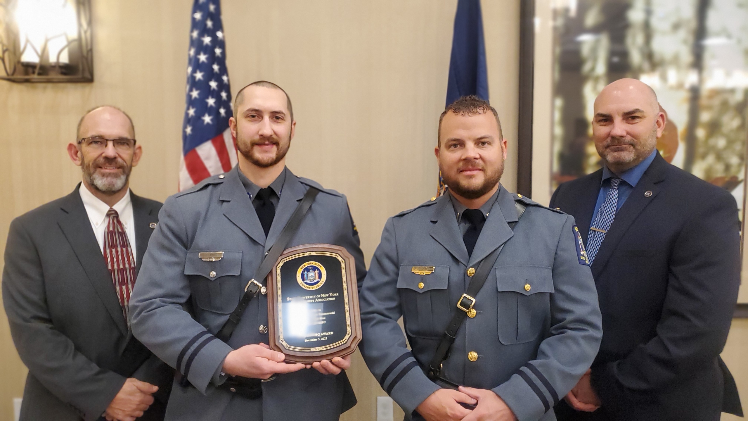Officers Receive State University of New York Chiefs of Police’s Life Saving Award