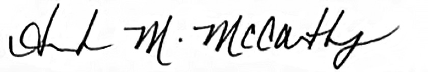 Amanda McCarthy signature